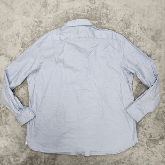 John Varvatos Star USA Men's Dress Shirt Size 18 34/35 Blue Regular Fit Stretch - Picture 2 of 14